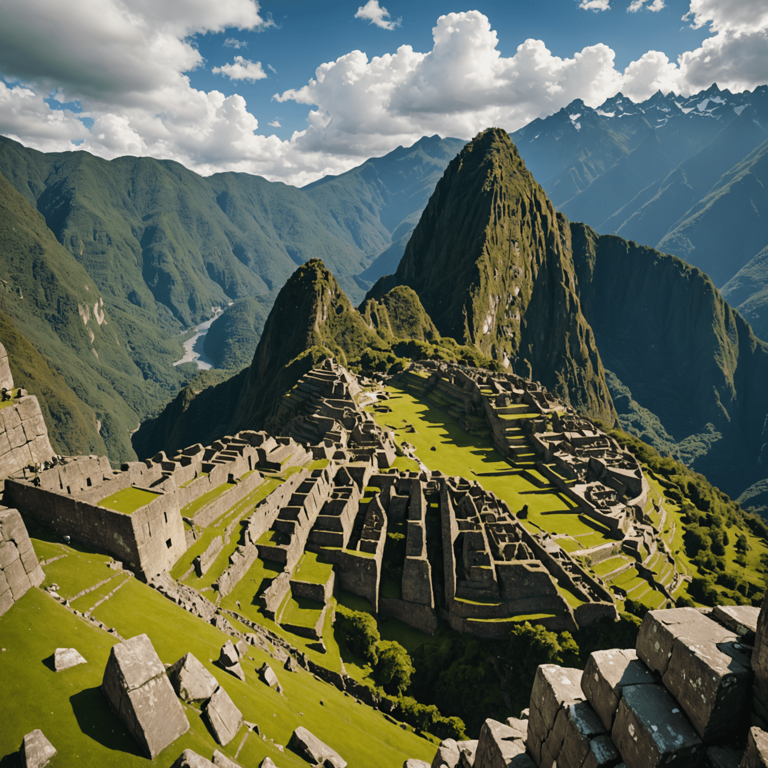 Kolaż przedstawiający Machu Picchu, lodowce Patagonii i amazońską dżunglę